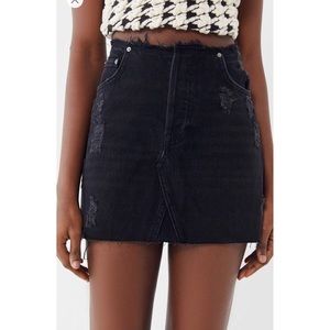 BDG raw hem denim skirt